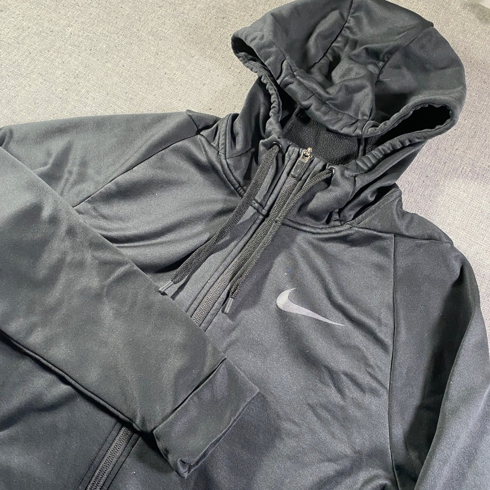 Nike Dri-Fit Full Zip Hoodie Jacket Black Men's Size Medium Athletic Performance